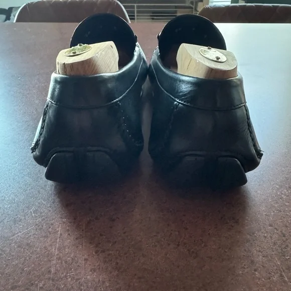 Salvatore Ferragamo Embossed Black Loafers